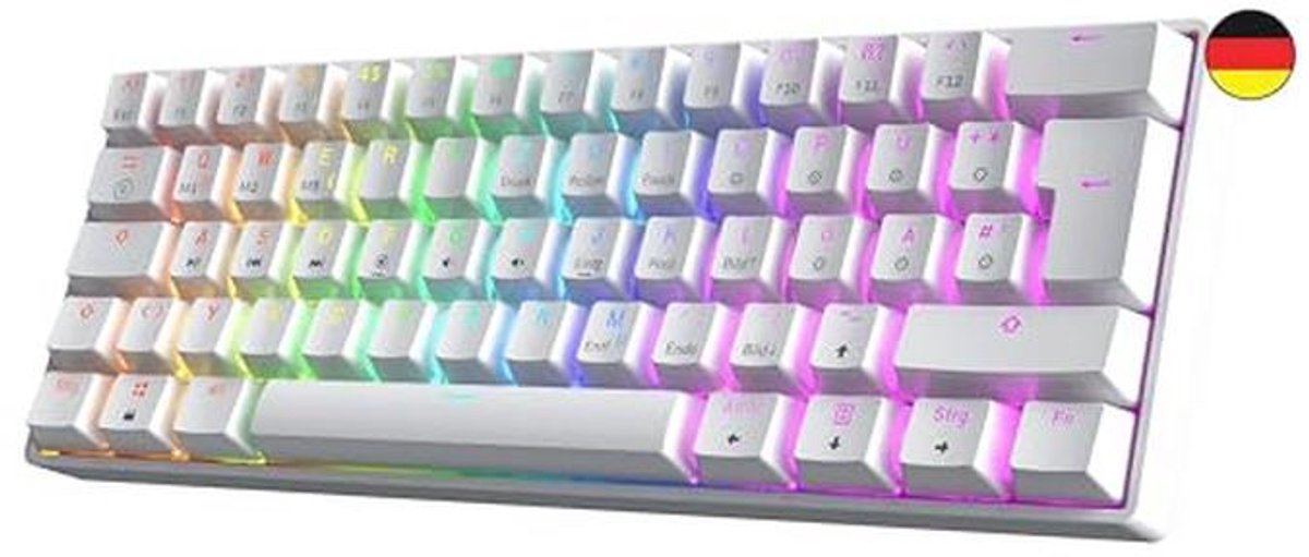 Compact mechanisch gamingtoetsenbord met RGB-verlichting - 62 toetsen ISO lay-out