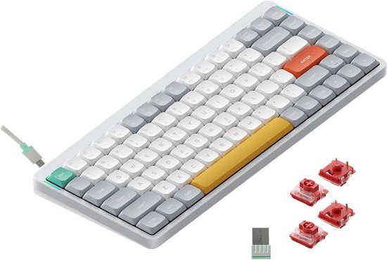 Draadloos Mechanisch Toetsenbord 75% QMK/VIA Laag Profiel ANSI Layout Wifi en Bluetooth