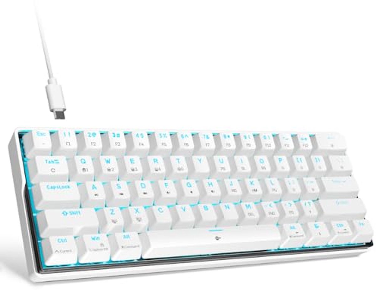 Compact Mechanisch Gaming Toetsenbord 60% met RGB Achtergrondverlichting en Anti-Ghosting