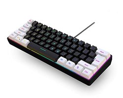 Compact Ergonomisch Gaming Toetsenbord met RGB Licht - 61 Toetsen voor Windows, PC en Laptop