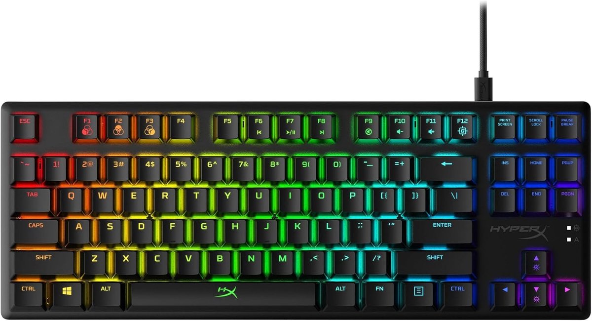 RGB Mechanisch Gaming Toetsenbord Tenkeyless met HyperX Red Switches
