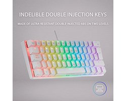 Ultracompact Mechanisch Gaming Toetsenbord met RGB Verlichting en Antighosting