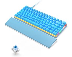 Mechanisch Gaming Toetsenbord met Verlichting en Polssteun - Compact QWERTY, USB, Anti-Ghosting