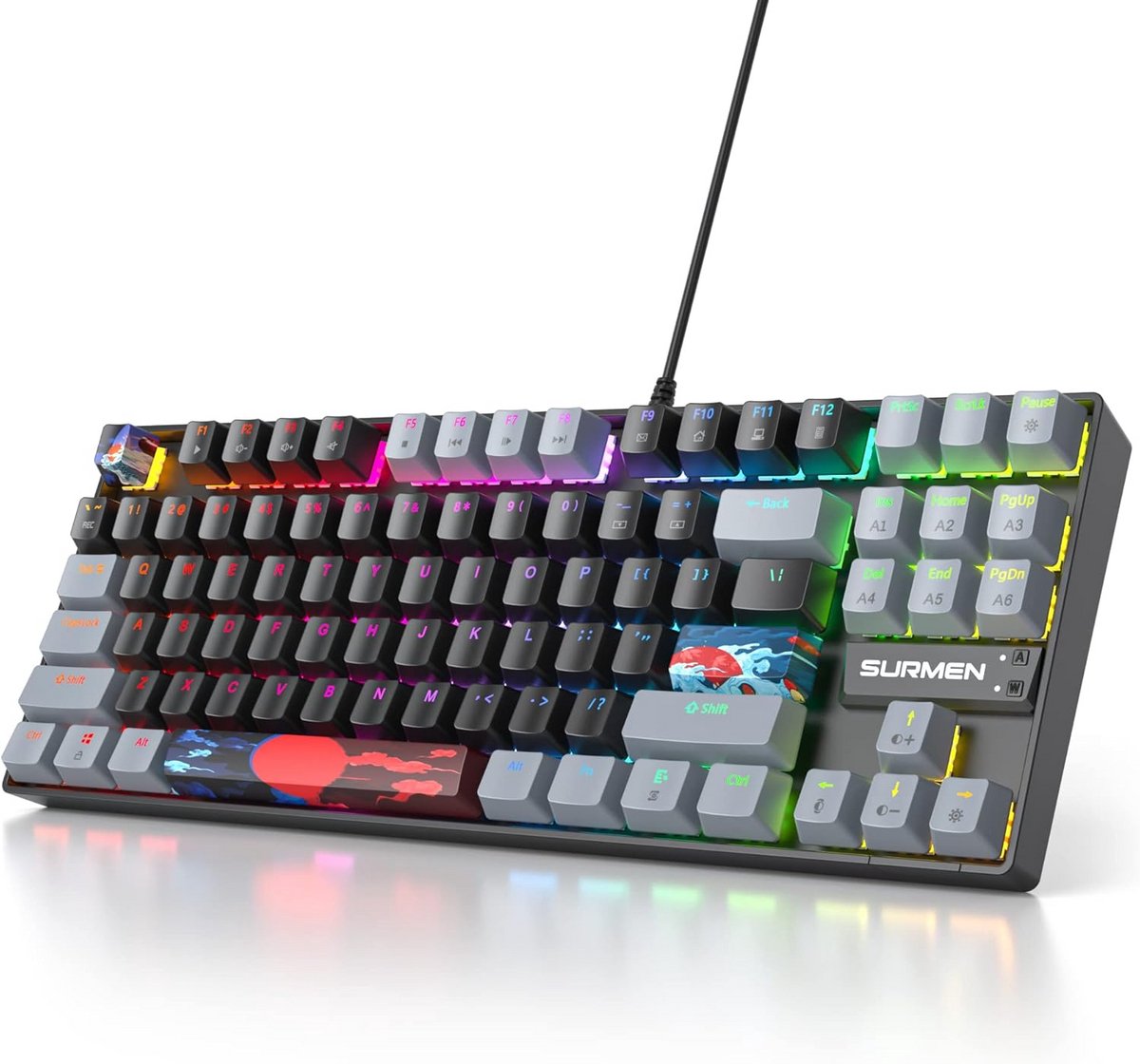 Mechanisch 75% Gaming Toetsenbord met RGB-verlichting