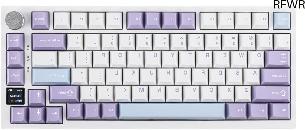 RFWR® Mechanisch Toetsenbord 75% met TFT Smart Display - Draadloos Bluetooth & Type-C Verbinding