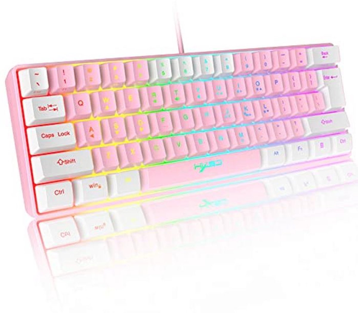 60% Compact RGB Gaming Keyboard with 11 Backlit Effects - Mini Mechanical Keyboard for PC