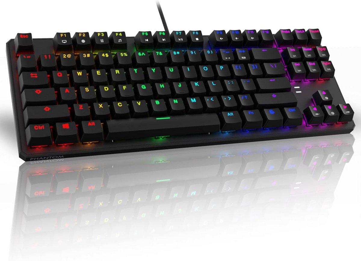 Mechanisch Gaming Toetsenbord met RGB Verlichting, 87 Toetsen, Rode Switches