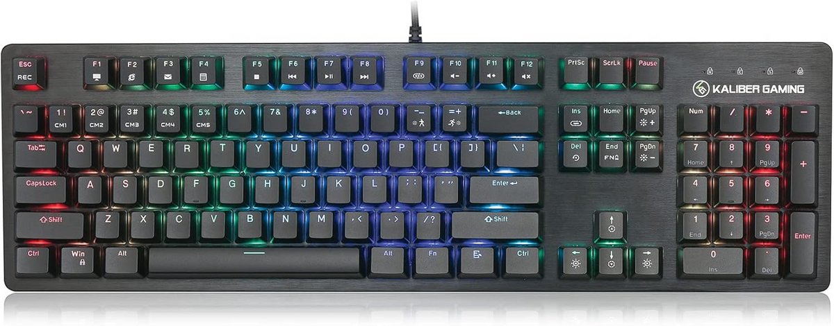 Mechanisch Gaming Toetsenbord met Tactiele Switches en RGB Verlichting