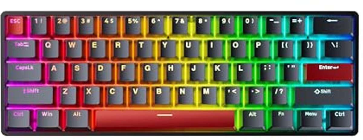 Compact Mechanisch Gaming Toetsenbord TKL met RGB Verlichting en Magnetische Schakelaars