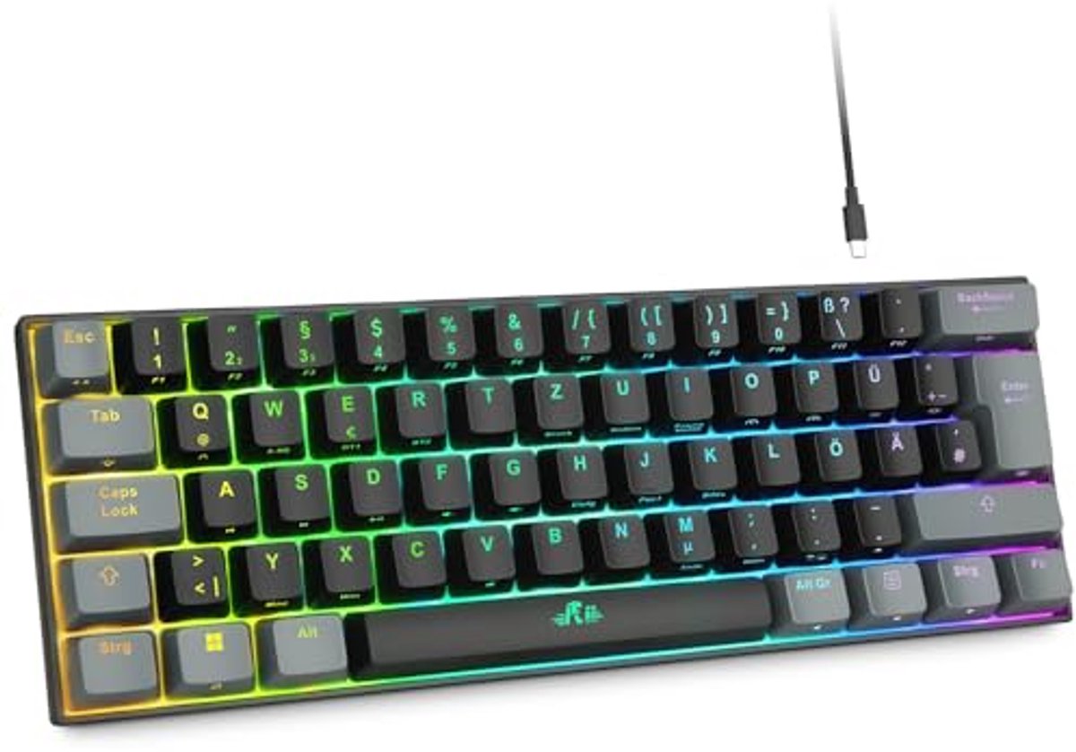 Draadloos Mechanisch Gaming Toetsenbord met RGB en Blauwe Switches