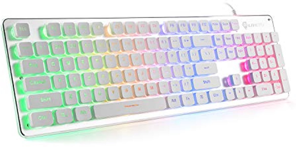 Gaming Toetsenbord met LED Achtergrondverlichting en Stil Design voor Kantoor en Thuisgebruik