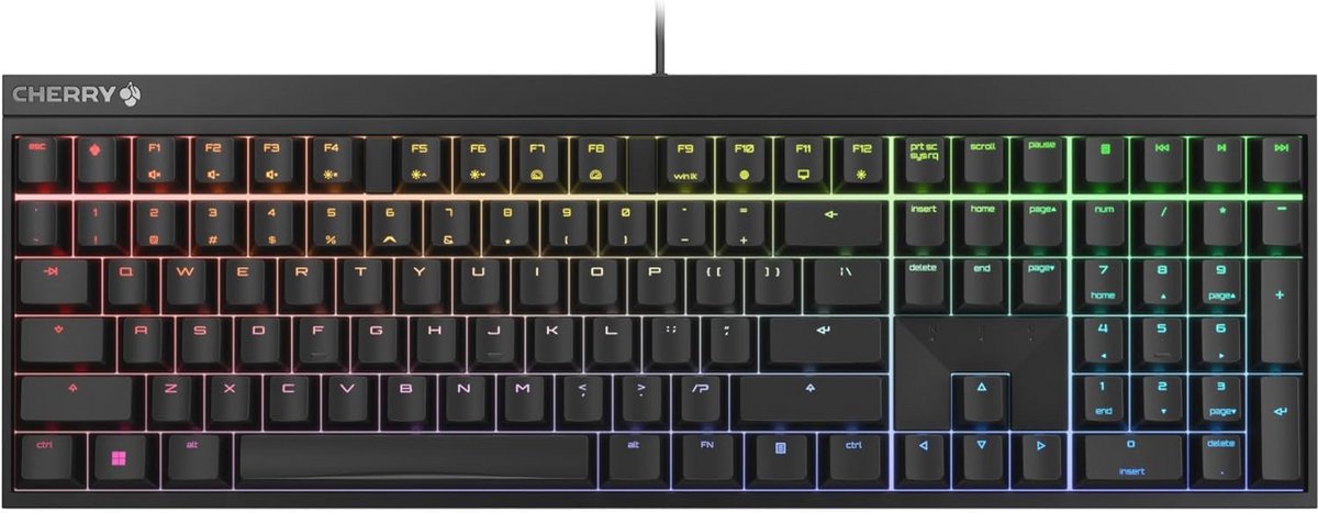 Mechanisch Gamingtoetsenbord met RGB-verlichting en MX Blue-schakelaars - QWERTY Lay-out