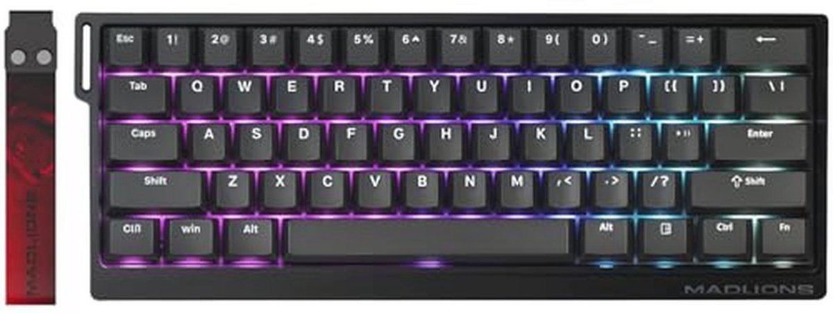 60% Bed draadloze mechanische gaming toetsenbord met RGB verlichting voor PC/Mac