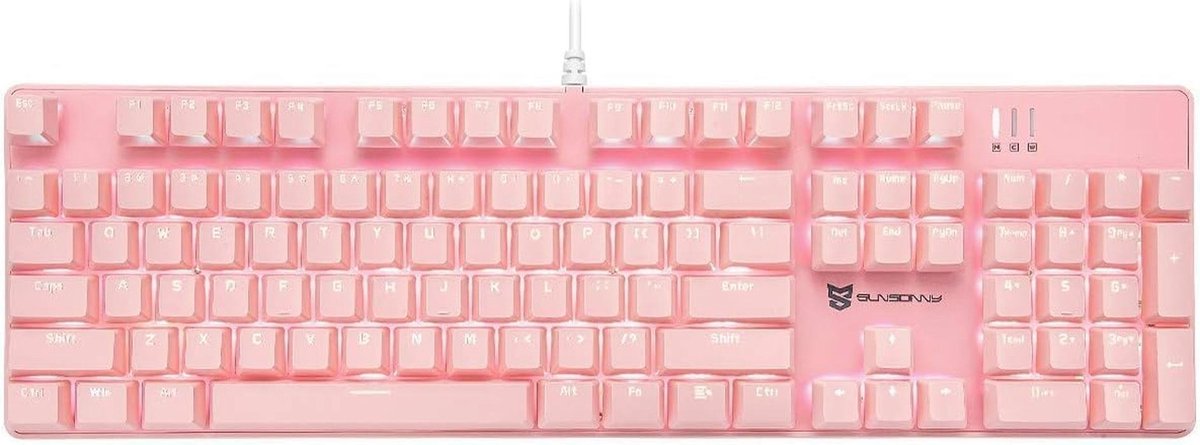 Mechanisch Gaming Toetsenbord Bedraad Backlit 104 Toetsen US Layout