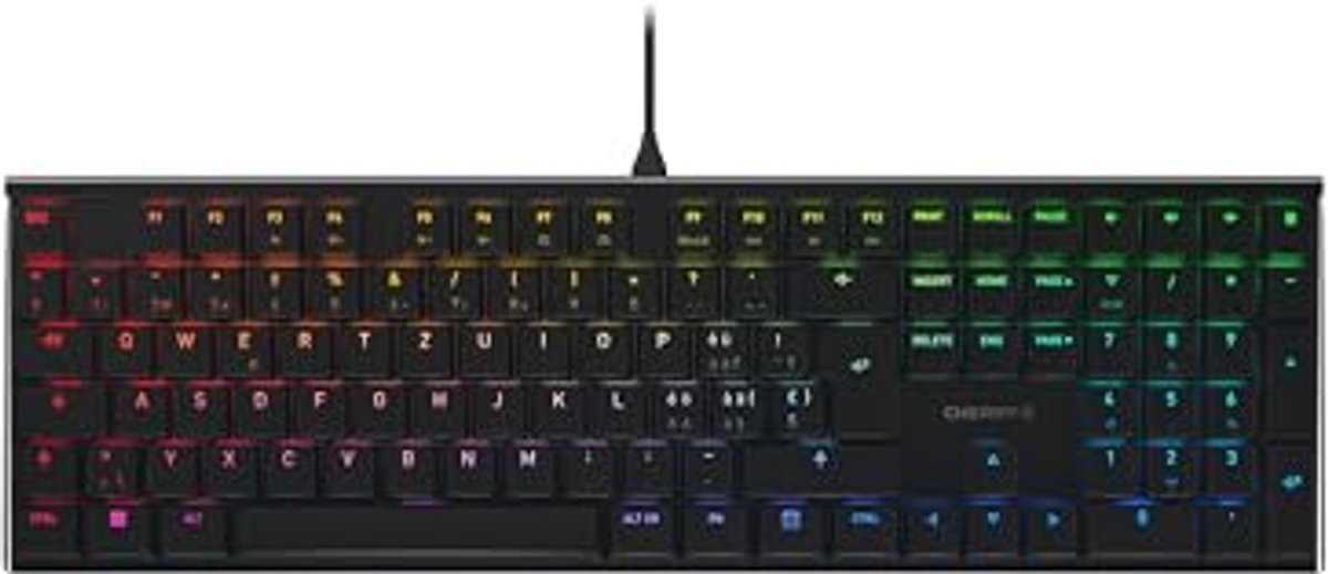 Mechanisch Gamingtoetsenbord met RGB-verlichting en Laag Profiel - QWERTZ, Bekabeld