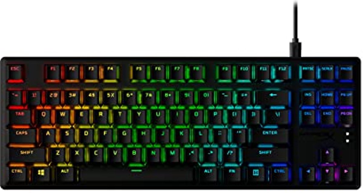 Mechanical Gaming Keyboard TKL met PBT Keycaps en RGB Verlichting