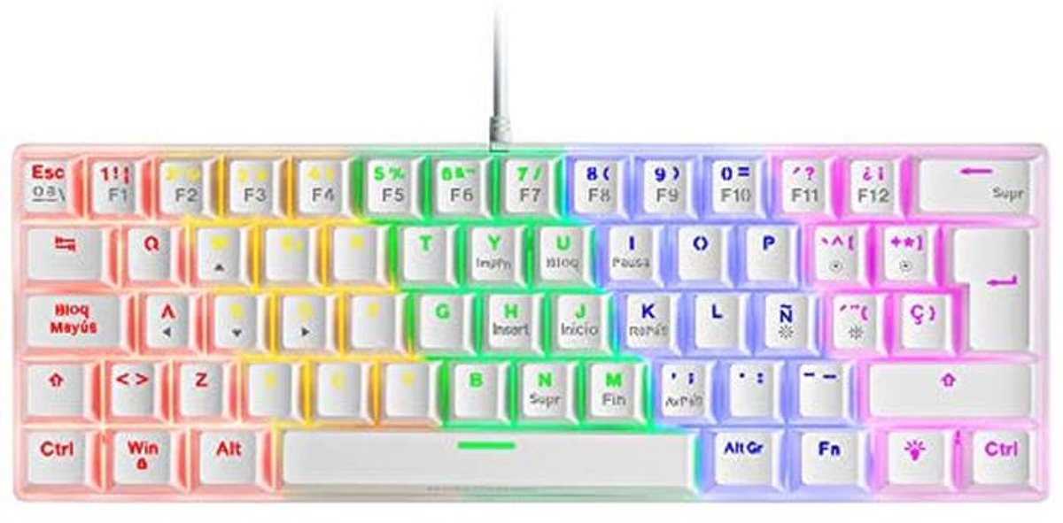 Compact Mechanisch Gaming Toetsenbord met RGB-verlichting en Anti-Ghosting