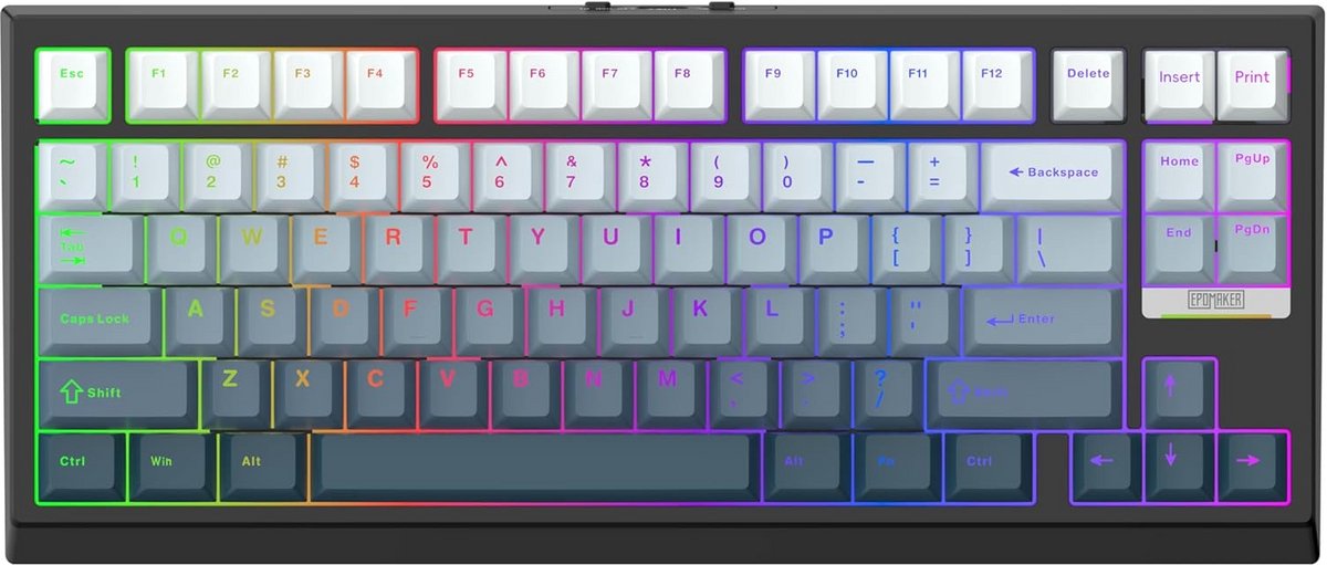 Draadloos 75% Gaming Toetsenbord met Hall Effect Switches, 8000Hz Polling & Hot-Swap