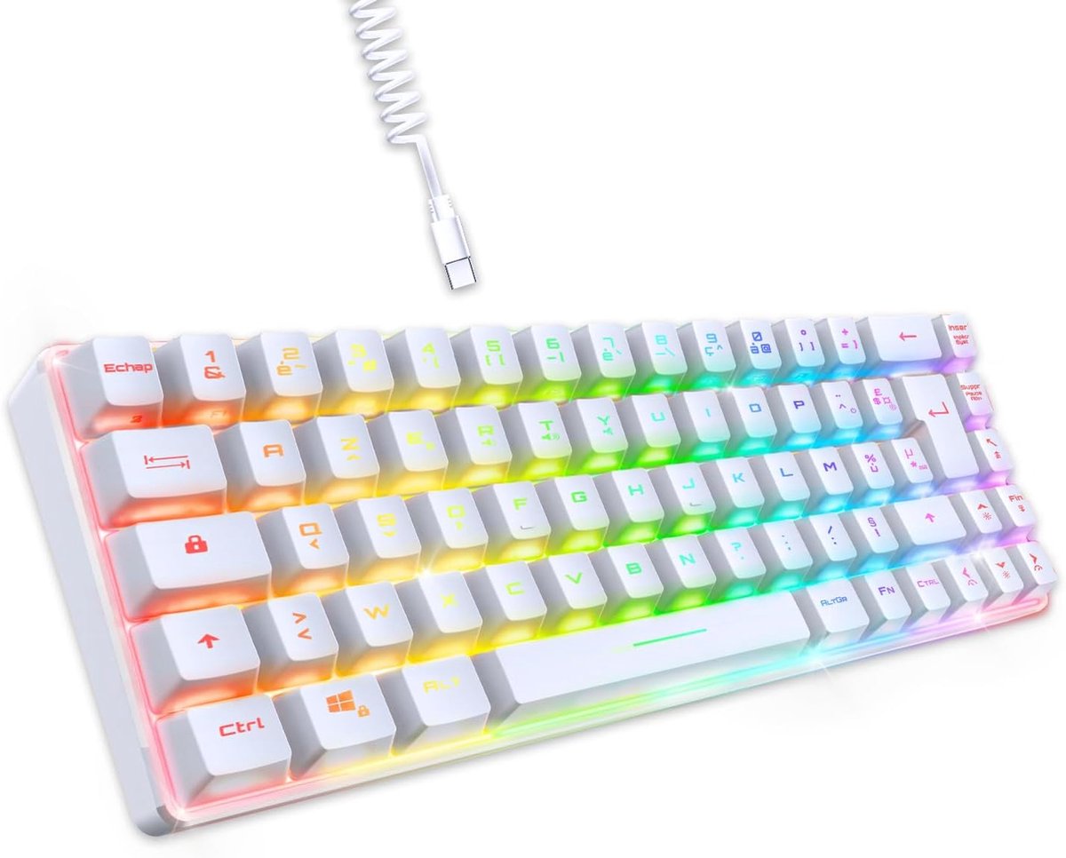Compact TKL Gaming Toetsenbord met RGB-verlichting en Anti-Ghosting