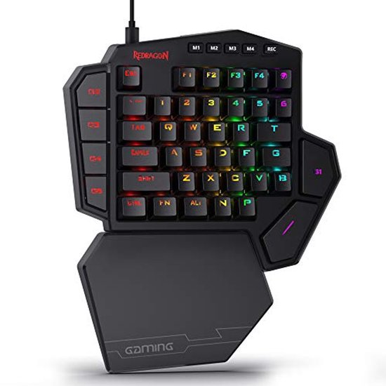Mechanisch Gamingtoetsenbord met RGB, Eenhands Ontwerp en 7 Macrotoetsen