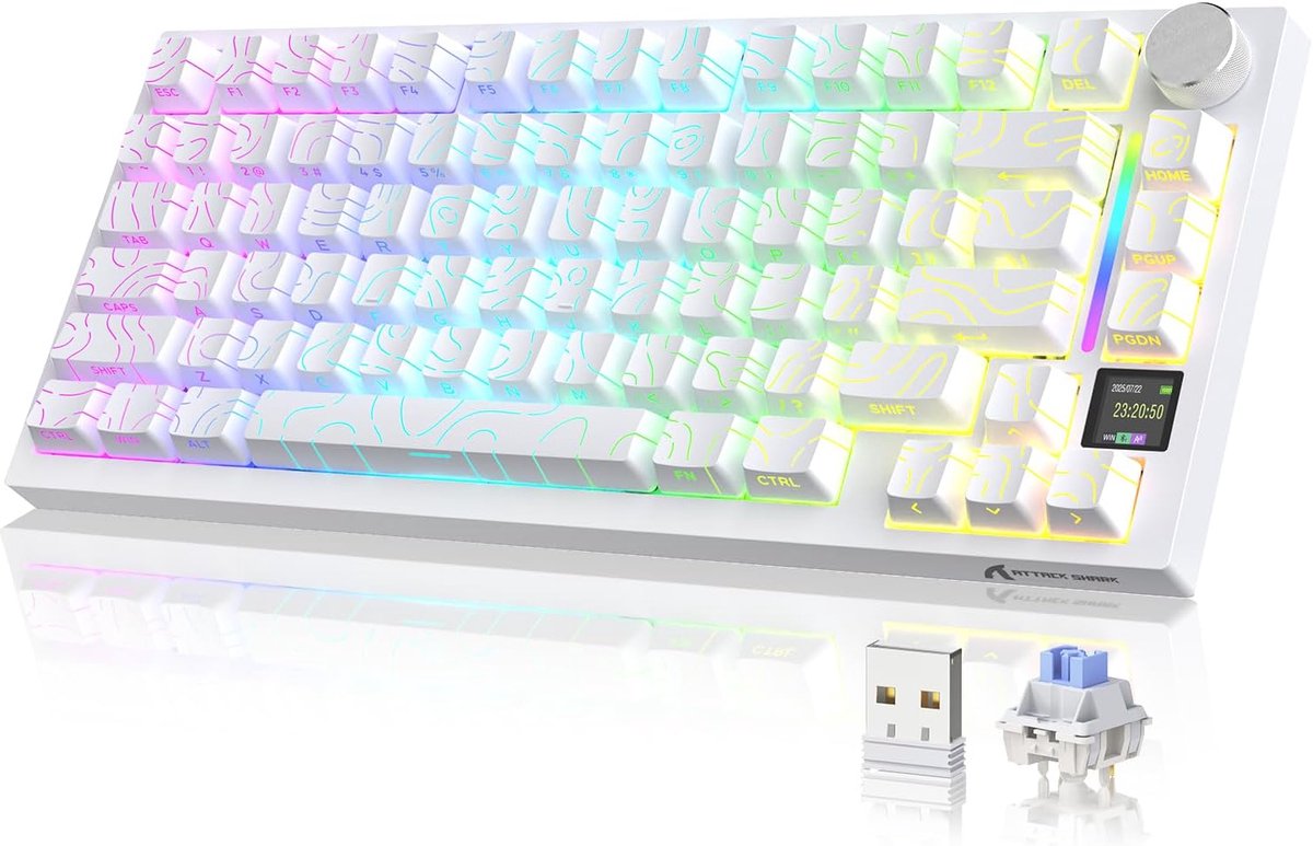 Mechanisch Toetsenbord met TFT-scherm en 75% ANSI-indeling