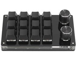 12 Toets Macro Toetsenbord - Eenhandig Programmeerbaar Mechanisch Toetsenbord voor Gaming en Kantoor