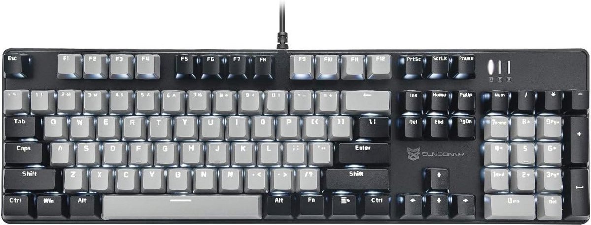 Mechanisch Gaming Toetsenbord Bedraad Backlit 104 Toetsen US Layout