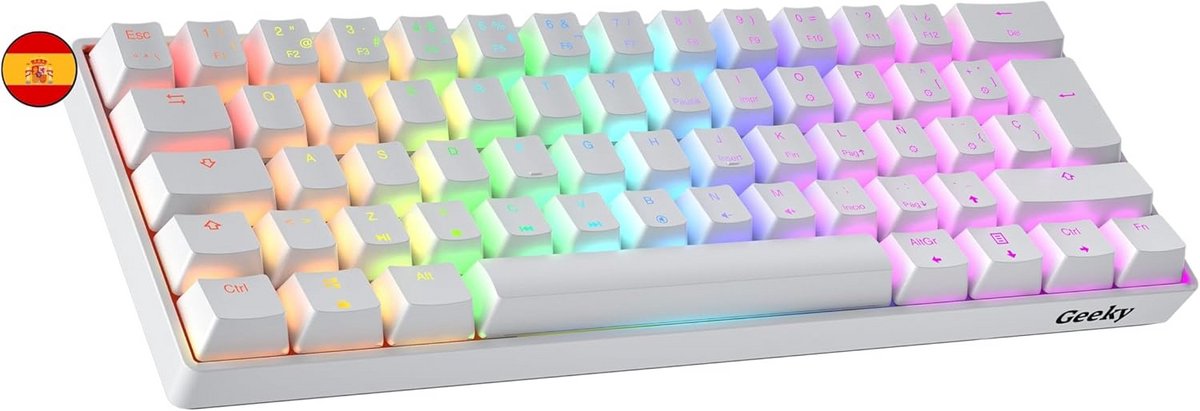 Hot Swappable 60% Mechanisch Gaming Toetsenbord met RGB LED Verlichting