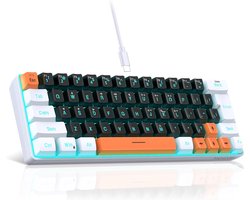 Compact Gaming Toetsenbord 60% met RGB Verlichting - Ergonomisch Mini Toetsenbord voor PC