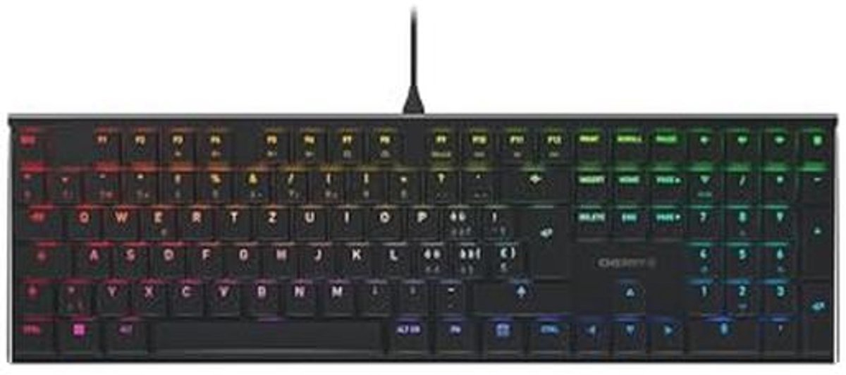 Mechanisch Gamingtoetsenbord met RGB-verlichting en Laag Profiel - QWERTZ, Bekabeld