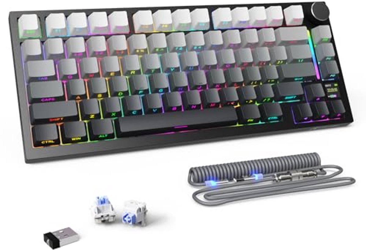 Gaming Toetsenbord Draadloos Ultra Mechanisch met RGB Achtergrondverlichting