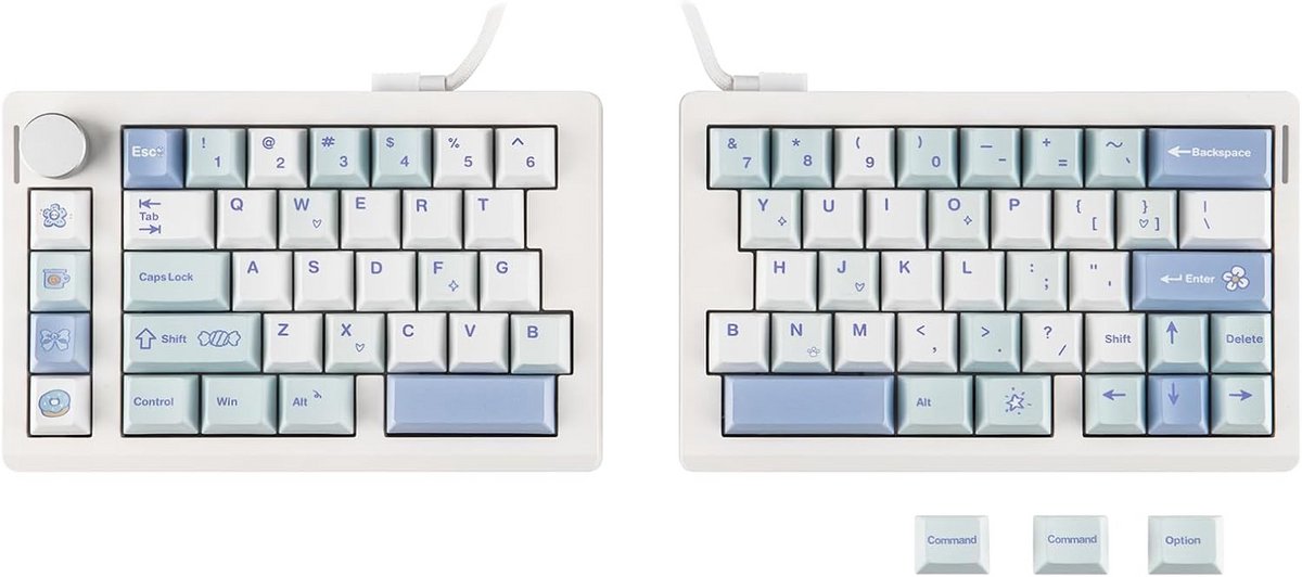 Ergonomisch Split Mechanisch Toetsenbord met QMK/VIA, Hot Swap en RGB