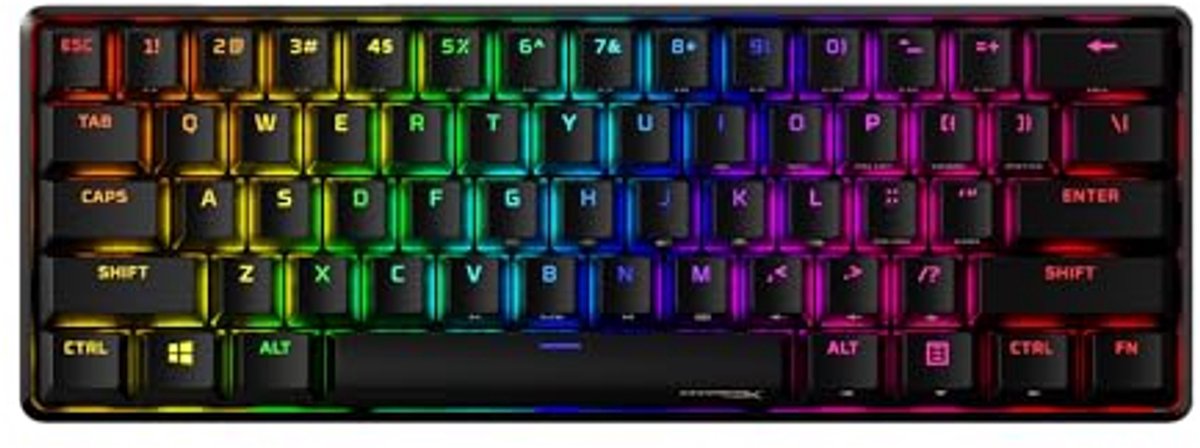 Ultracompact 60% mechanisch gamingtoetsenbord met RGB verlichting