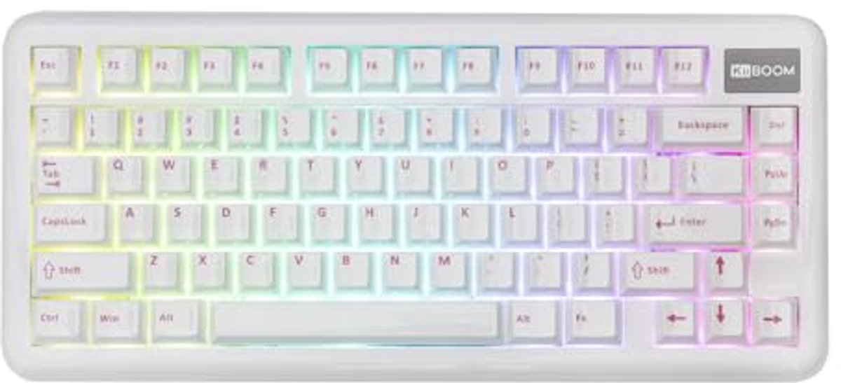 Draadloze 75% Mechanische Gaming Toetsenbord met RGB Verlichting en Programmeerbare Functies