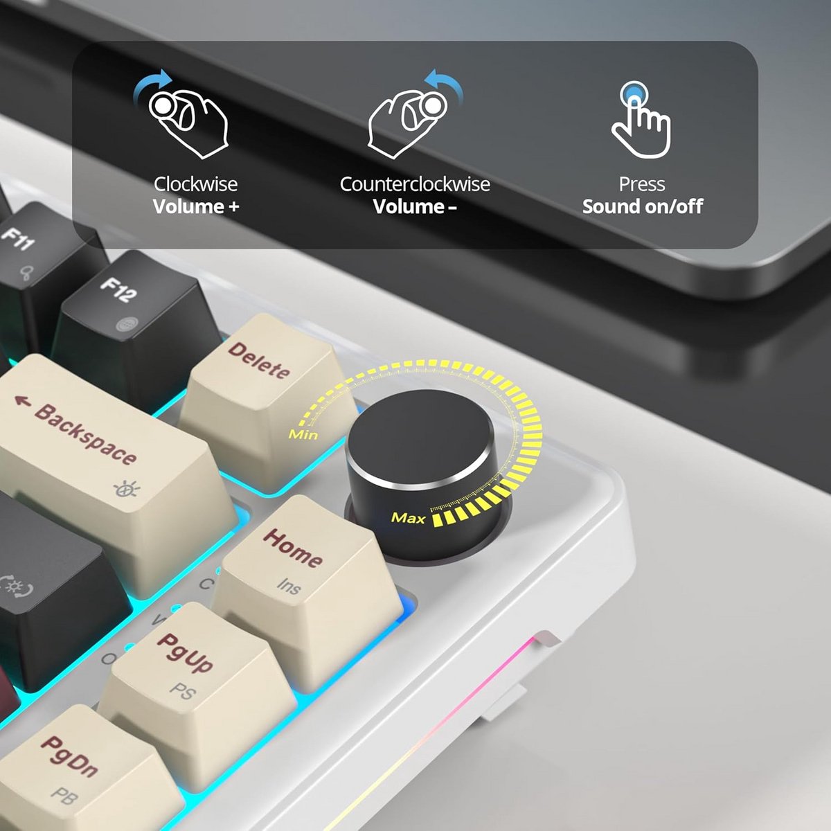 Compact Mechanisch Gaming Toetsenbord 75% met Hot-Swappable Switches en RGB Verlichting