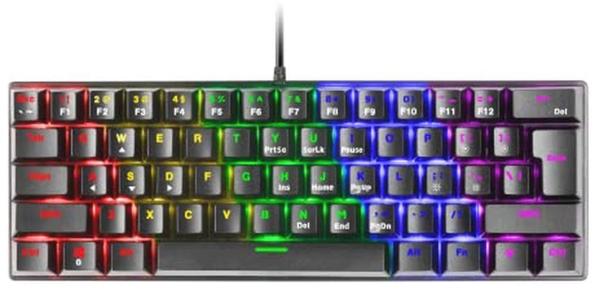 Mechanisch Gaming Toetsenbord met RGB Achtergrondverlichting en Antighosting - Zwart