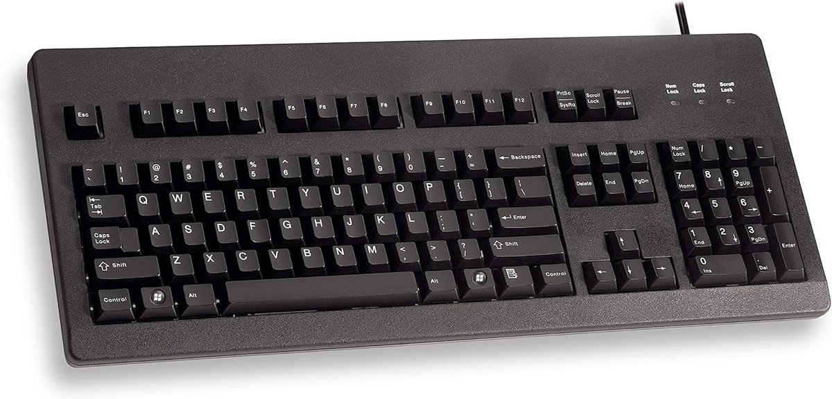 Mechanisch QWERTY Toetsenbord met Zwarte Switches, Bekabeld, Internationale Lay-out