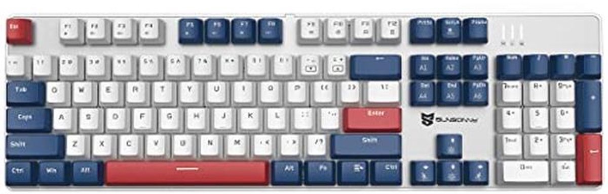 Mechanisch Gaming Toetsenbord Bedraad met LED Verlichting - 104 Toetsen US Layout