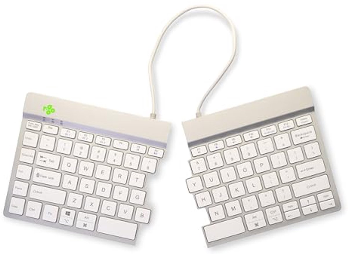 Ergonomisch Splittoetsenbord met Bluetooth 5.0 en Oplaadbare Functie - QWERTY (US) Indeling
