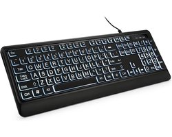 Invalidentoetsenbord met Grote Letters en Witte Achtergrondverlichting