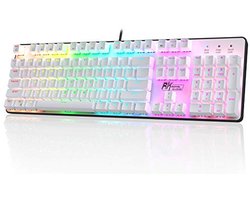 Mechanisch Toetsenbord met Regenboogverlichting en Volledige Grootte voor Gaming