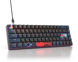 Gaming Toetsenbord 65% Mechanisch met Achtergrondverlichting voor Laptop en Desktop