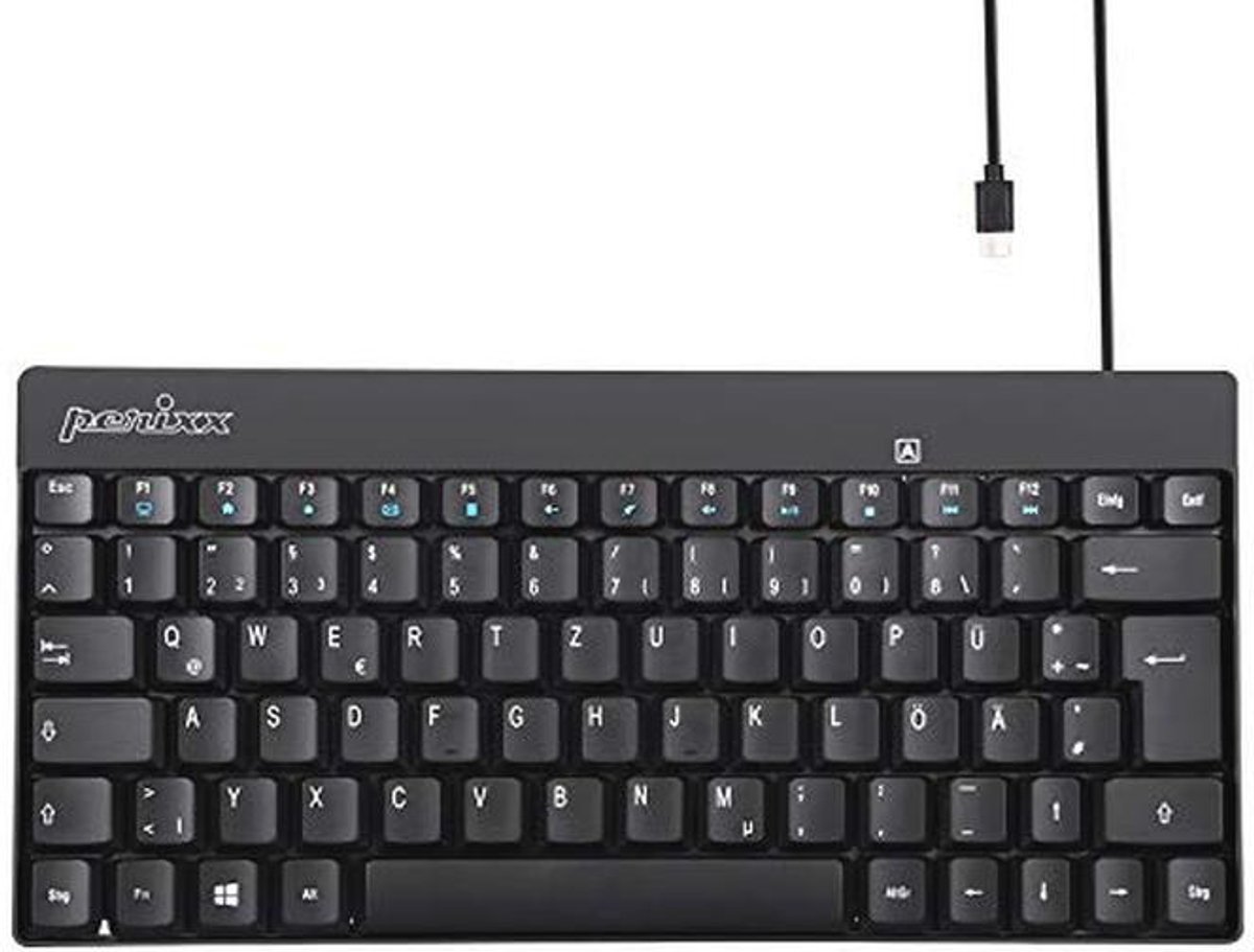 Compact Mini Keyboard - Wired USB C Connection - QWERTZ