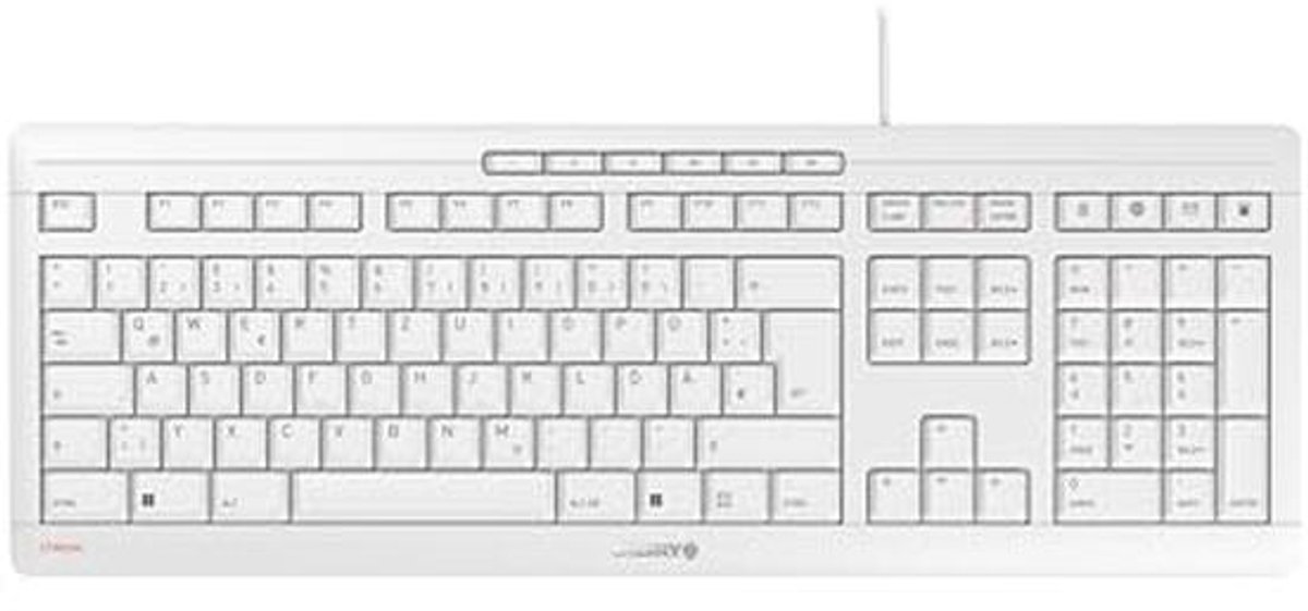 Kabelgebonden QWERTZ Toetsenbord met Stil Mechanisme en Extra Functionele Toetsen