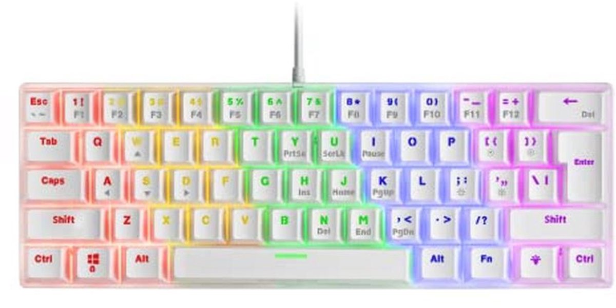 Mechanisch Gaming Toetsenbord 60% Formaat met RGB en Antighosting