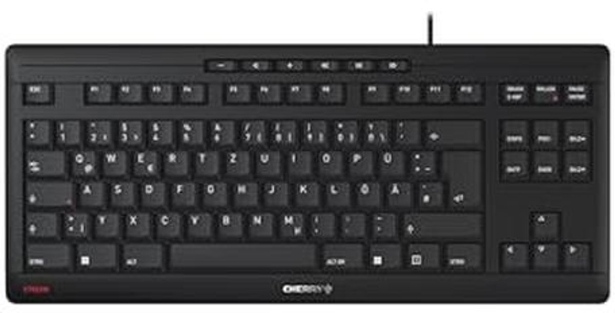 Compact QWERTZ Toetsenbord TKL - Bekabeld, Fluisterstil met SX Schaarmechanisme