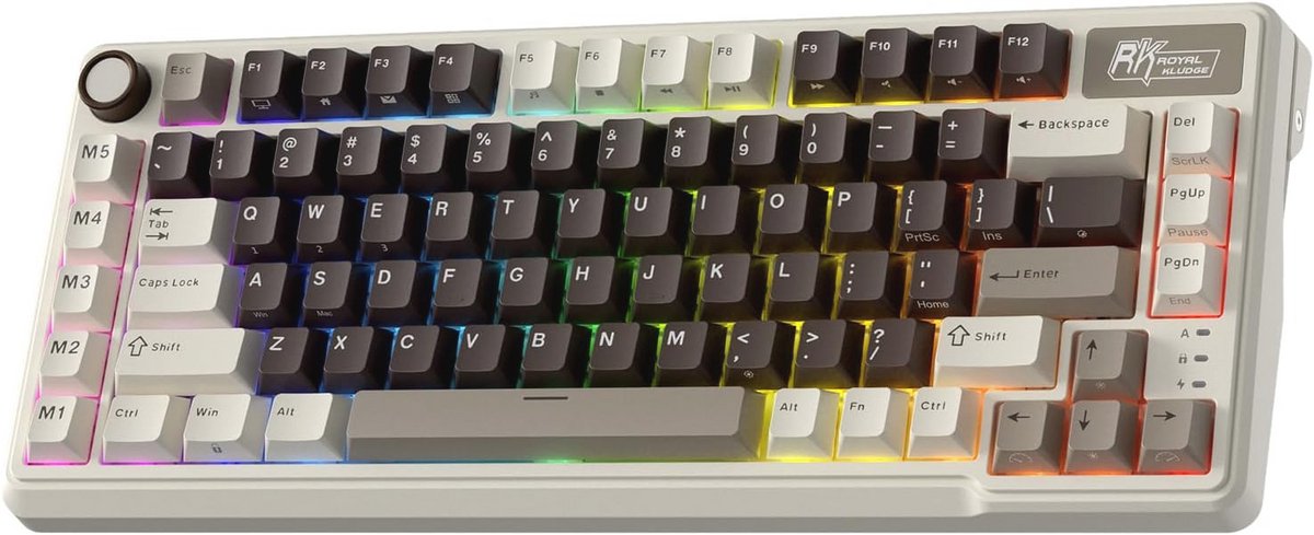 Mechanisch Toetsenbord 75% TKL met Bluetooth, 2.4G en USB-C - Hot-Swap Compatibel