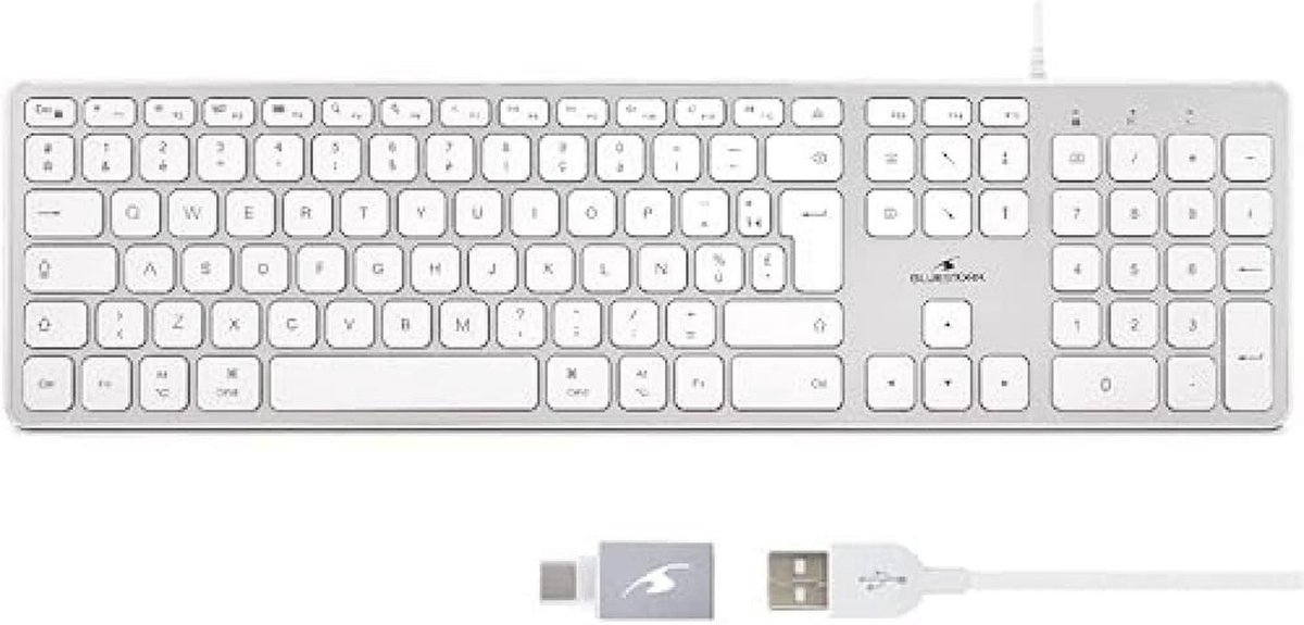 Kabel QWERTY-toetsenbord voor Mac - Stil en Concaaf met Multimedia Toegang