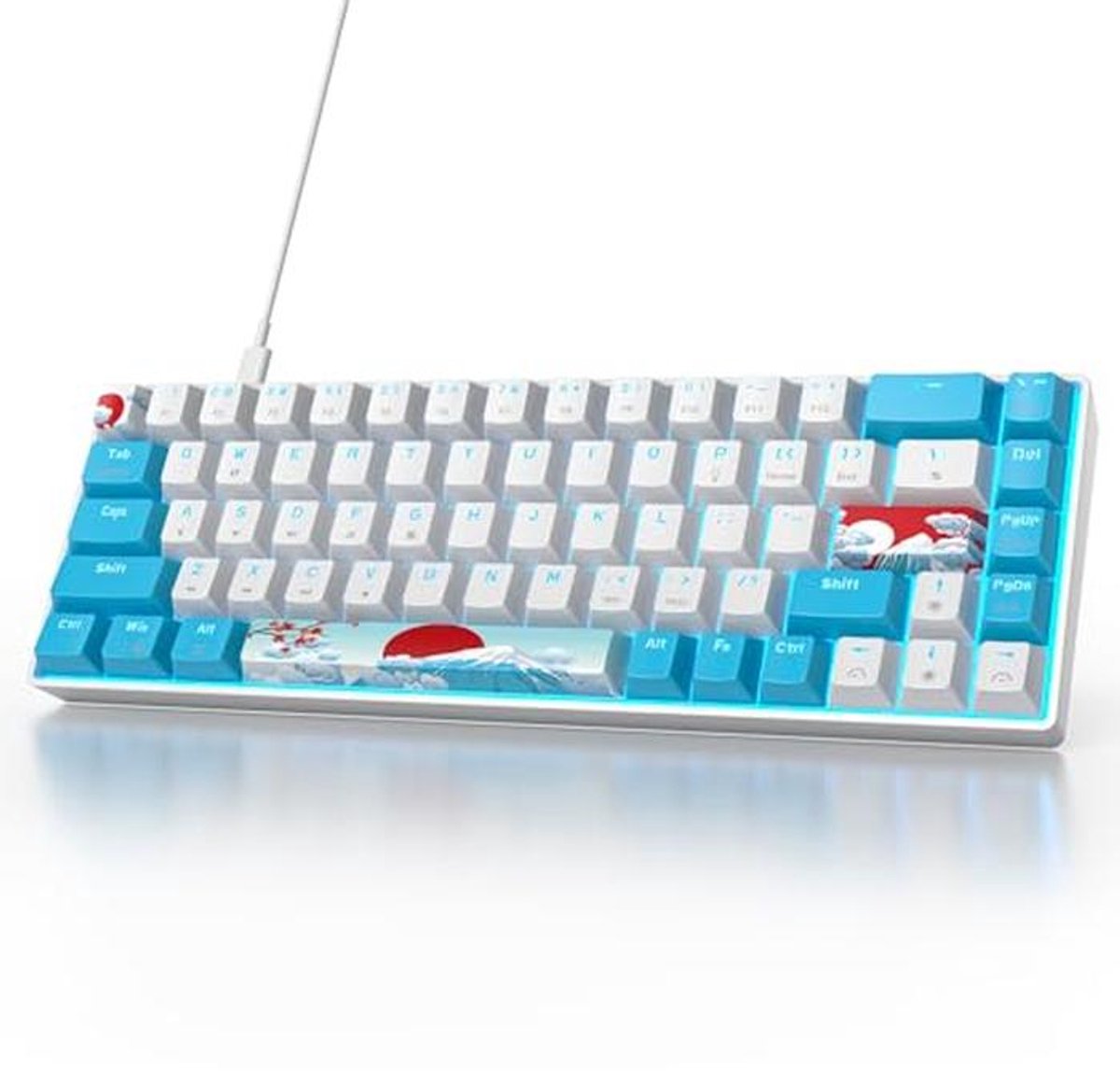 Ultracompact Mechanisch Gamingtoetsenbord met RGB Verlichting en N-Key Rollover