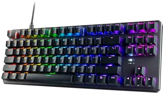RGB Mechanisch Toetsenbord met 87-toetsen en Per-key Kleurverlichting - Wraith Rood Switch